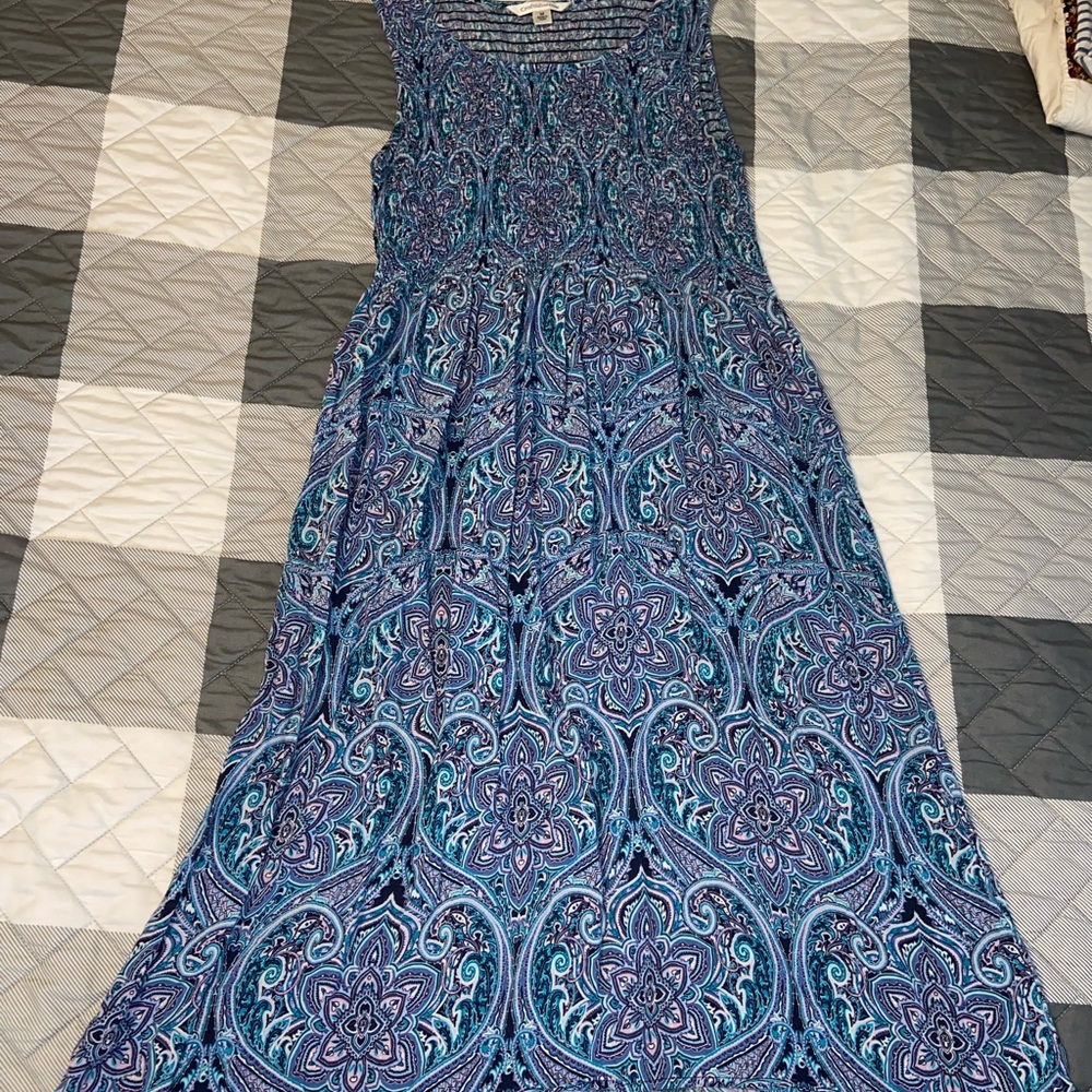 Croft and borrow blue sleeveless sundress